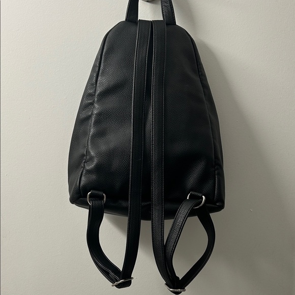 aeropostale leather backpack Aeropostale Black Backpack with Silver Hardware